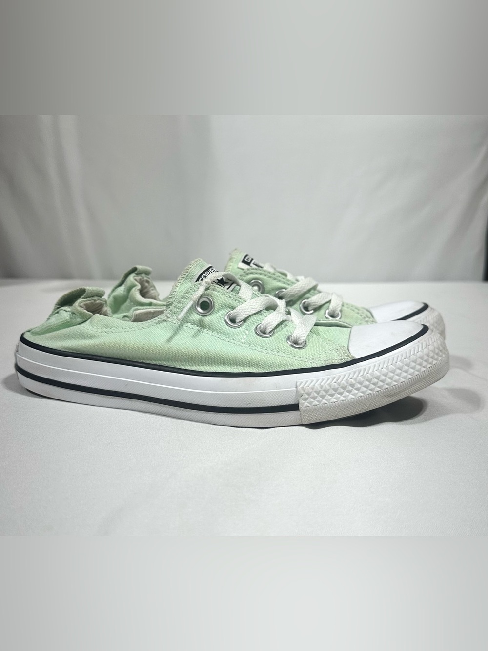 Converse Shoreline Slip On Sneakers Mint Green Womens 8 EU 39
